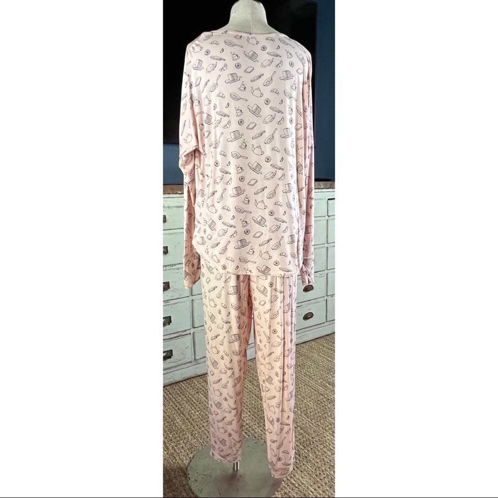 AQS Cooking Breakfast Light Pink Pajama Set PJS XXL - Picture 10 of 11